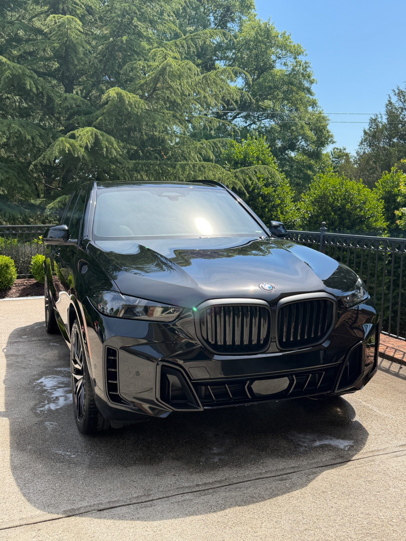 Black BMW X5 after exterior detail