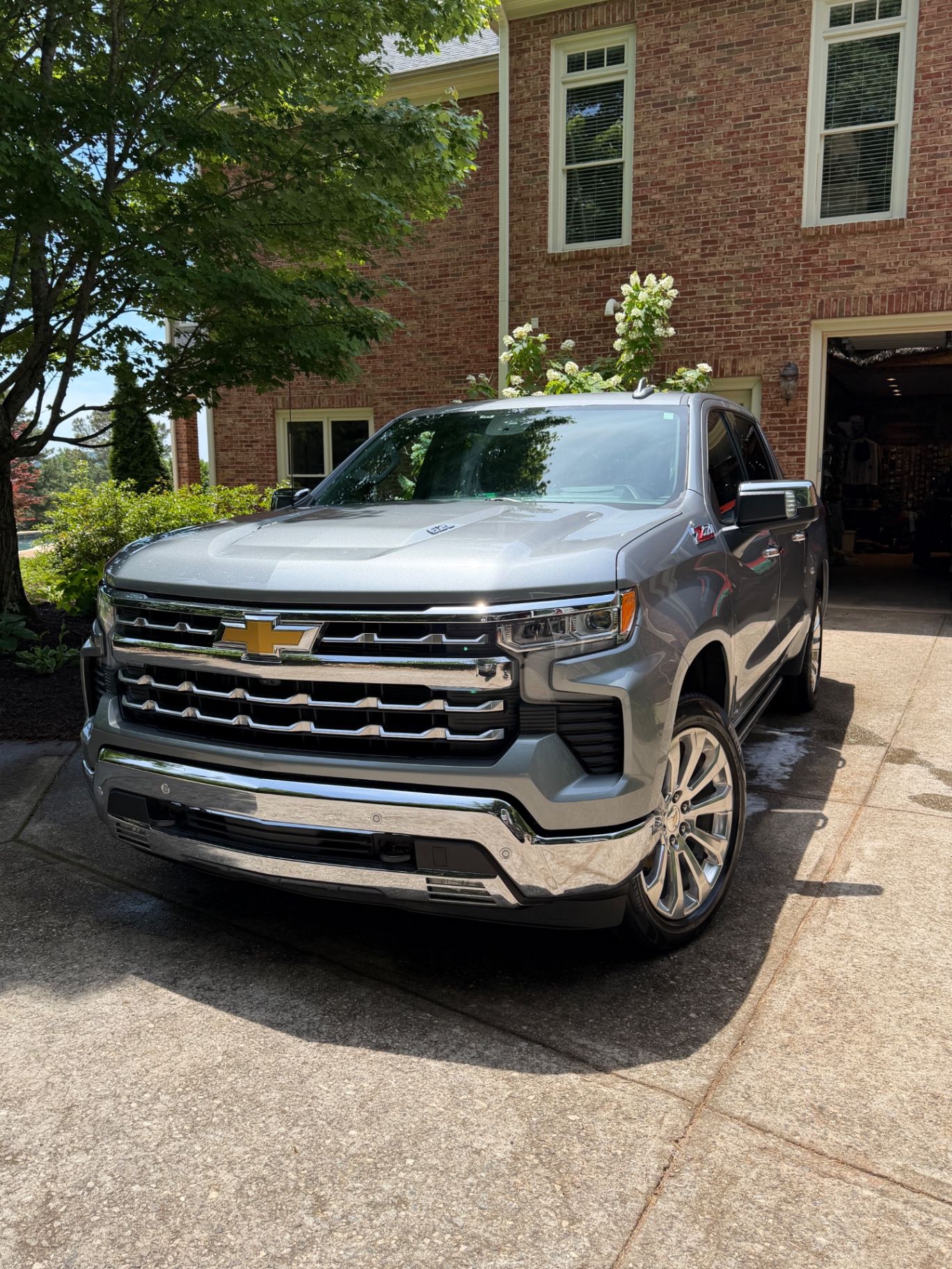 Silver Chevy Silverado LTZ detailed